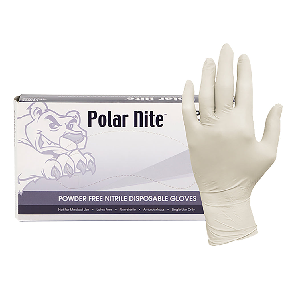 ProWorks Polar White Nitrile Powder Free Exam Gloves