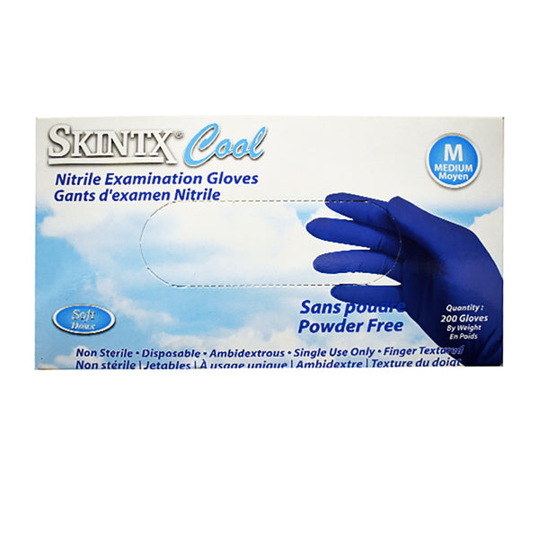 SkinTx Cool Nitrile Powder Free Exam Gloves