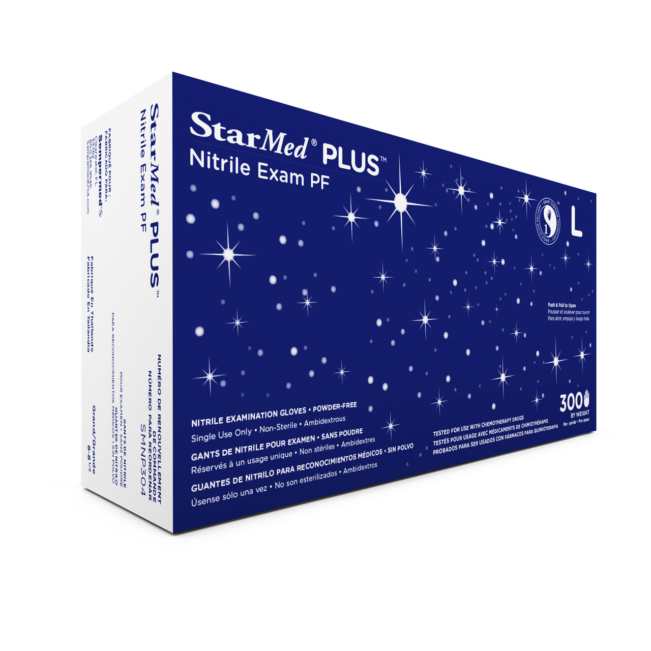 StarMed Plus Cobalt Nitrile Gloves PF