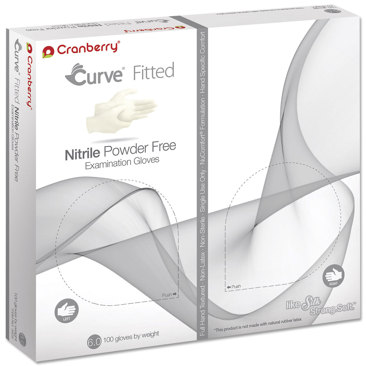 Cranberry Curve White Nitrile Fitted