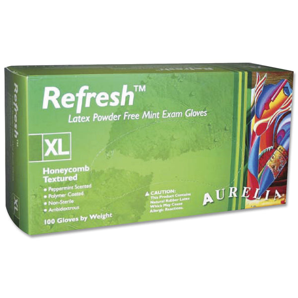 Aurelia Refresh PepperMint Latex Gloves